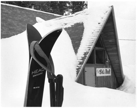 Ski hut and skies — Cory McAtee